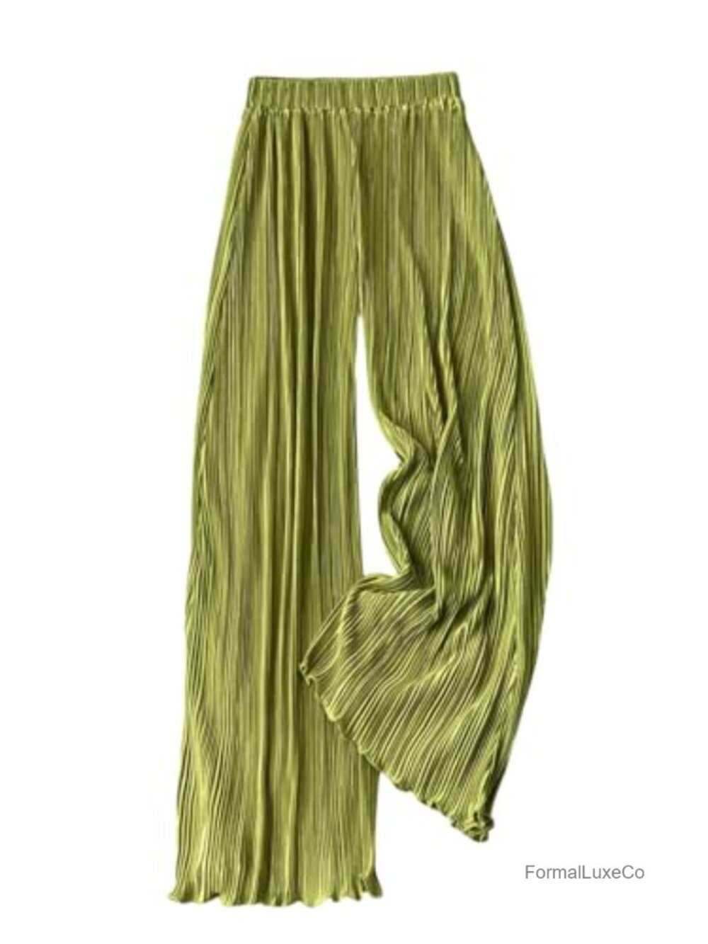 Silk Satin Pleated Palazzo Pants Dressy High Waist Wide Leg Trousers